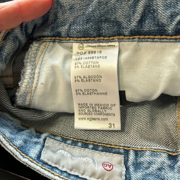 AG Adriano Goldschmied Saige High Rise Straight Leg Jean Medium Wash Sz 31 NEW - Picture 11 of 15